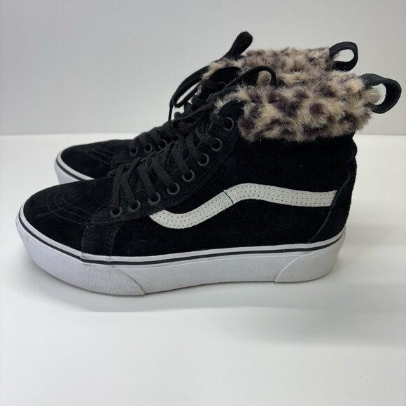 Vans Sk8-Hi MTE Fur Lined Black Suede High Top Sneakers Men’s 6.5 Women’s 8 Y2K - Picture 3 of 11